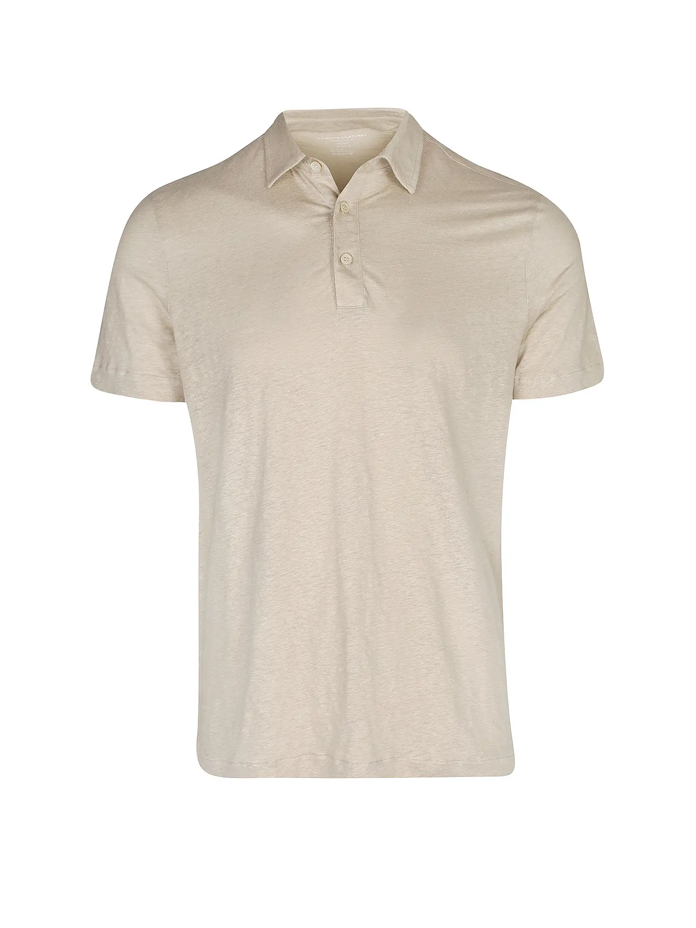 MAJESTIC FILATURES | Leinen Poloshirt | beige